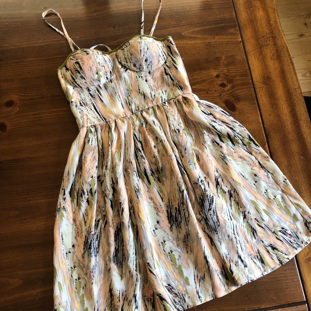 Watercolor bustier dress by Ladakh